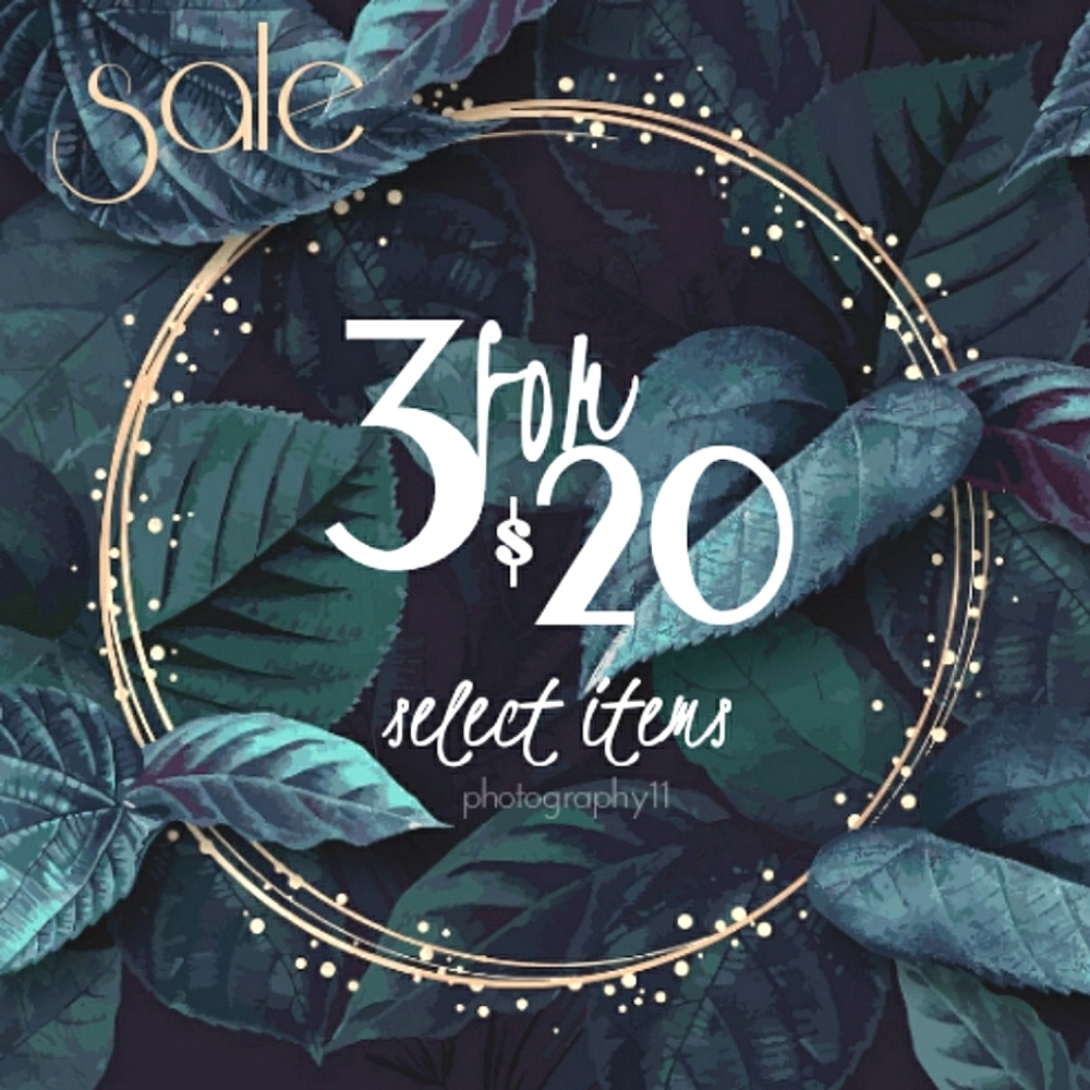 SALE! 3 items for $20!
